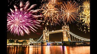 LONDON NEW YEARS EVE FIREWORKSСАЛЮТ В ЛОНДОНЕ НОВЫЙ ГОД [upl. by Oel]