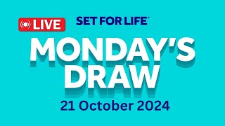 The National Lottery Set For Life Live draw results from Monday 21 October 2024  Set for life [upl. by Alessandro]