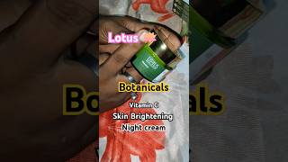 Lotus botanicals night cream flipkartunboxing nightcream brighteningcream review vitaminc [upl. by Annodal969]