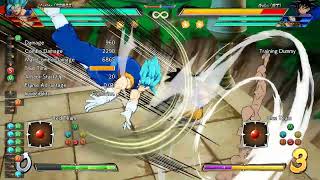 Dragon Ball FighterZ  VegettoVegito dynamic autocombo routes v138 [upl. by Siahc]