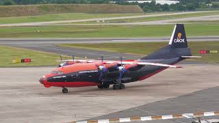 Antonov An12BK Landing at Birmingham Airport  Rare Aircraft Sighting 🛬 [upl. by Englis]