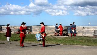 Nova Scotia  Cannon Demonstration at Fort Louisbourg  August 2012 [upl. by Jonina861]