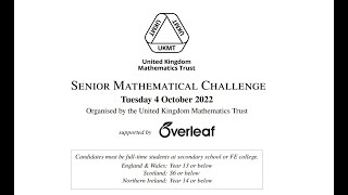 UKMT 2022 Senior maths challenge Q120 walkthrough [upl. by Airom]