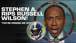 Stephen A RIPS Russell Wilson 🗣️ ‘You’re fighting for you’re career ACT LIKE IT’  First Take [upl. by Hanyaz672]