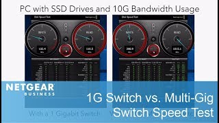 1 Gigabit Switch vs 10GMultiGig Speed Test  NETGEAR Business [upl. by Pradeep783]