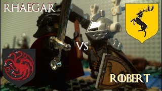 Lego Game of Thrones Robert Baratheon vs Rhaegar Targaryen [upl. by Godfree]