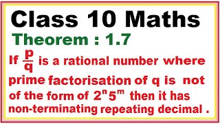 Theorem17 Chapter1 Real Numbers  Ncert Maths Class 10  Cbse [upl. by Ias]