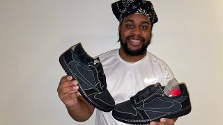 Travis Scott Jordan 1 Low Phantom Unboxing From SNKRS [upl. by Artsa861]