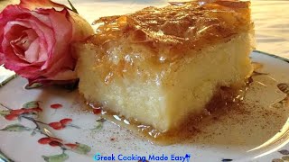 Galaktoboureko the divine UPDATED  Greek Custard dessert  Γαλακτομπούρεκο το θεσπέσιο στα Ελληνικά [upl. by Shae630]