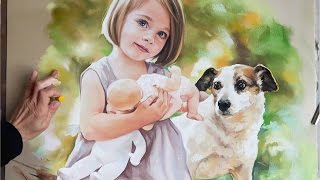 Pastel portrait big size soft pastel portrait [upl. by Holton]