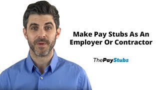 How To Make A Pay Stub As An Employer Or A Contractor [upl. by Alemat]