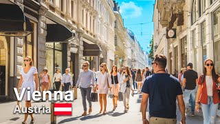 Vienna 4K Walk  Mariahilfer Street  The largest shopping street [upl. by Nimajeb]