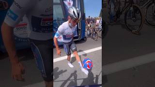 ⚽️❤️ REMCO EVENEPOEL is a BALLER tourdefrance cycling football belgium [upl. by Ariayek316]