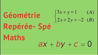 GÉOMÉTRIE REPÉRÉE  Cours de Première Maths [upl. by Haggi]