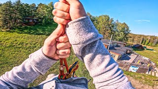 POV Thrilling Zip Line Adventure from a Birds Eye View [upl. by Tamqrah]