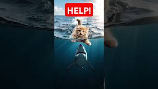 Daddy Cats Wild Shark Showdown 🐈😱 [upl. by Hamimej7]