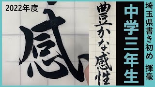 埼玉県書き初め課題書いてみました！中学3年生編【書き初め】【埼玉県】【中3】 [upl. by Maccarone]