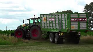 Grassilage 2022 mit 2 dicken FENDT VARIOS mit Ladewagen [upl. by Perce23]