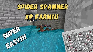 Easiest Spider Spawner XP Farm for Minecraft Bedrock 121 [upl. by Loris382]