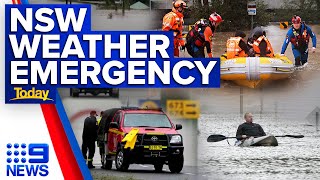 NSW floods 60000 people under evacuation orders and warnings  9 News Australia [upl. by Koosis]