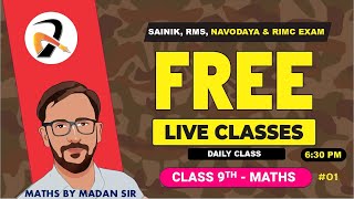 🔥 Free Maths LIVE Class for SAINIK RMS NAVODAYA amp RIMC  Class 9th  Number System 01 live [upl. by Obadiah625]