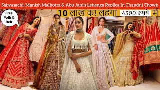 Omg Sabyasachi amp Manish Malhotras Lehenga Dupes In ₹4500 😱 Cheap Lehengas In Chandni Chowk Delhi [upl. by Airtemad]