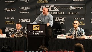 UFC 197 dos Anjos vs McGregor Press Conference FULL [upl. by Prem]