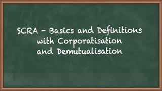 SCRA Basics and Definitions with Corporatisation and Demutalisation  Company Law [upl. by Cardinal]