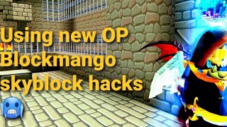 TRYING OUT A NEW BLOCKMANGO SKYBLOCK MOD HACK🐸💚 [upl. by Nnoj]