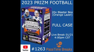 0121  2023 PRIZM FOOTBALL  20x Blaster Box 1263 LIVE BREAK [upl. by Irtimid118]