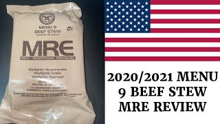 20212020 Menu 9 Beef Stew MRE Review [upl. by White]