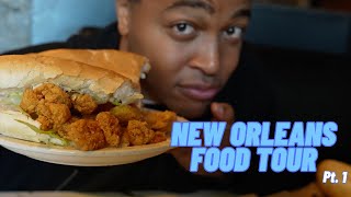 New Orleans Food Tour Pt 1 Morrows Neyows Mondays Buttermilk Drop Bakery Mothers [upl. by Aidroc]