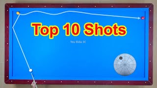 Carom Best Shots 3cushion billiards tutorial effect nice solution [upl. by Judenberg]