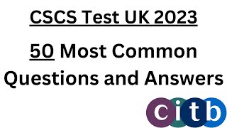 CSCS Test UK  50 New QampA  CSCS Card UK 2023  CITB health and safety Test 2023  CSCS Mock Test [upl. by Irec]