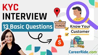 KYC Interview Questions  For Freshers amp Experienced KYC Analyst  KYC Officer [upl. by Eirret]