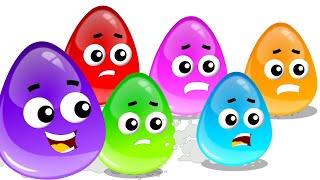 Learn Colors With Crazy Eggs Educational Video for Children by Kids Tv Crazy Surprise Eggs [upl. by Gnus687]