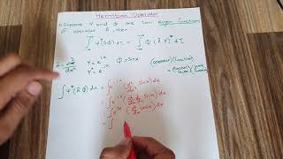 Hermitian Operator in Quantum Mechanics  Explained with solved example  Quantum Chemistry [upl. by Eirised]