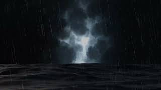 POWERFUL Thunderstorm amp Ocean Sounds for Sleep or Study  Heavy Rain amp Stormy Sea  HD Video [upl. by Enohpesrep]