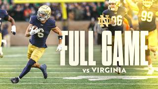 FULL GAME  Notre Dame Football vs Virginia 2024 Senior Day [upl. by Anenahs]