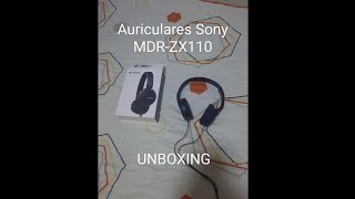 Auriculares Sony MDRZX110 Unboxing [upl. by Kelson]