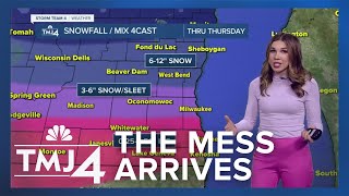 Bracing for impact SE Wisconsin issues winter storm warning ice storm warning [upl. by Ruffin482]