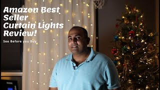 Best LED Curtain Lights How to Hang Curtain Lights Led 8 Modes String Lights in Amazon Reviewed [upl. by Gorges245]