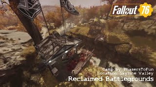 Fallout 76 Camp  Reclaimed Battleground [upl. by Yhtur]