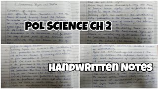 class 11 pol science chapter 2 handwritten notes 📚✨️ [upl. by Nyar]