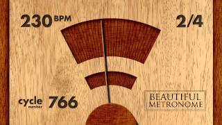 230 BPM 24 Wood Metronome HD [upl. by Eenram]