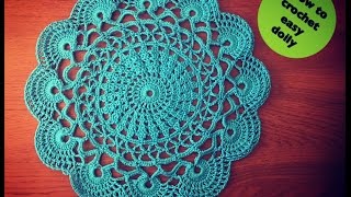 CC How to crochet easy doily [upl. by Glantz]