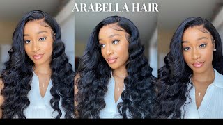 BEST AFFORDABLE LOOSE DEEP WAVE 26 INCH FRONTAL WIG  Arabella hair [upl. by Neri904]