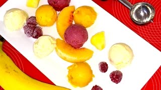 Creamy Sorbets Assorted Video Recipe  Pina Colada Berry Banana amp Peach Mango [upl. by Thapa]