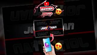 Jonathan YouTube Banner Design Tutorial 🤩😱 youtube banner bannerdesign youtubebanner creative [upl. by Aninaj28]