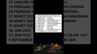 TANGGAL PENTING 2025 DALAM ISLAM [upl. by Doi169]